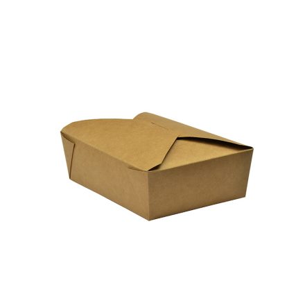 Lebomló ételtároló doboz, karton, zsírálló bevonattal, 1800ml I 180db/karton