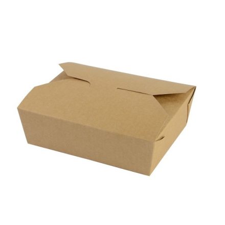 Lebomló ételtároló doboz tésztához, karton, zsírálló bevonattal, 1050ml I 150db/karton