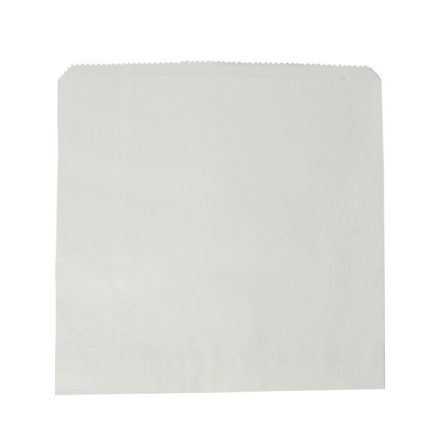 8.5 x 8.5in white kraft flat bag