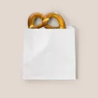 10 x 10in white kraft flat bag