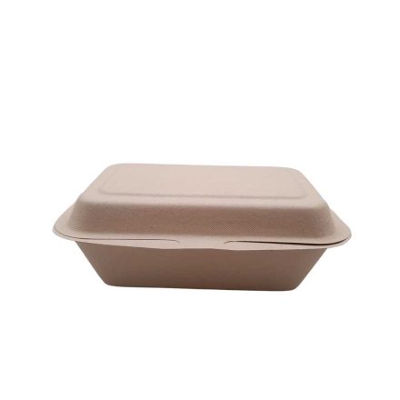 7 x 5in regular bagasse clamshell