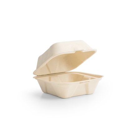6in bagasse burger box
