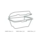 6in bagasse burger box
