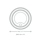 Lebomló kávéspohár tető, cukornád, 79 mm, 2,3 dl pohárhoz | 50 db/csomag