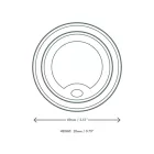 Lebomló kávés pohártető, cukornád, 89 mm, 2,8-5,7 dl pohárhoz - 50 db/csomag