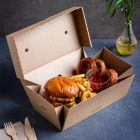 Premium burger meal box, 24.5 x 12cm / 9 x 5in