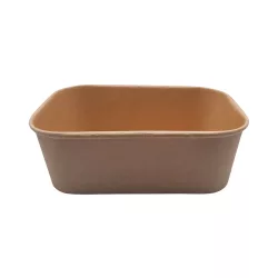 Kraft salátás doboz, papír+PE, 1000 ml, kraft | 50 db/cs