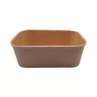 Kraft salátás doboz, papír+PE, 500 ml, kraft | 50 db/cs