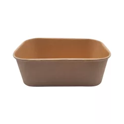 Kraft salátás doboz, papír+PE, 750 ml, kraft | 50 db/cs