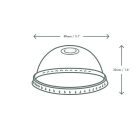 76-Series PLA dome lid, straw slot