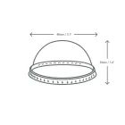 76-Series PLA dome lid, no hole