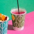 76-Series PLA flat lid, straw slot