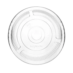   Lebomló pohártető szívószálnyílással, lapos, PLA, 96 mm pohárhoz | 50 db/csomag