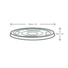 Lebomló pohártető szívószálnyílás nélkül, lapos, PLA, 96 mm pohárhoz | 50 db/csomag