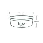 8oz PLA round deli container