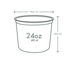 24oz PLA round deli container
