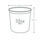 32oz PLA round deli container