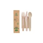 Compostable wooden cutlery kit