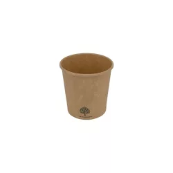 Papírpohár, 100 ml, műanyagmentes, kraft | 50 db/csomag
