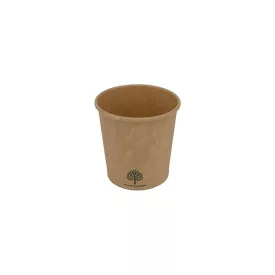 Papírpohár, 100 ml, műanyagmentes, kraft | 50 db/csomag