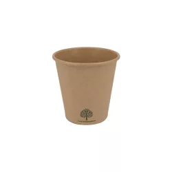 Papírpohár, 180 ml, műanyagmentes, kraft | 50 db/csomag