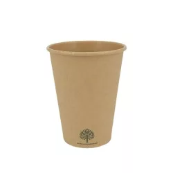 Papírpohár, 300 ml, műanyagmentes, kraft | 50 db/csomag