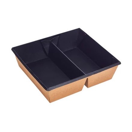 Elviteles doboz, 1200ml, karton, osztott, fekete I 20 db/csomag