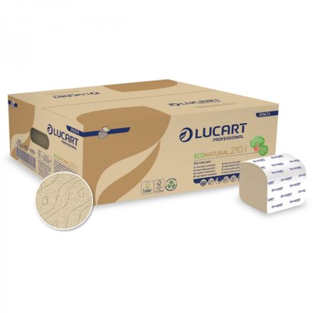 Toalettpapír, kétrétegű, hajtogatott, Fiberpack papír, barna I 40 csomag/karton