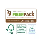 Papírtörlő, belső adagolású, Fiberpack papír, barna I  2 tekercs/csomag