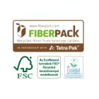 "V" Hajtogatott kéztörlő, kétrétegű, Fiberpack papír, barna I 20 csomag/karton