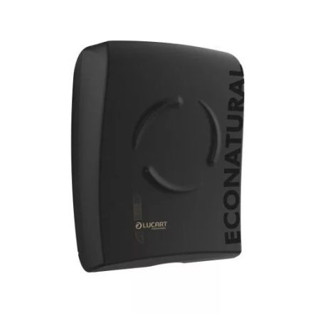 EcoNatural Flow HT hajtogatott kéztörlő adagoló, fekete, újrahasznosított