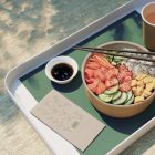 Szalvéta, Flora, 33x33, 1/8 hajtású, kétrétegű, Fiberpack papír, barna I 50 lap/cs