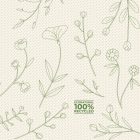 Szalvéta, Flora, 38x38, 1/4 hajtású, kétrétegű, Fiberpack papír, barna I 40 lap/cs