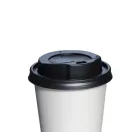 Tető 120 ml kávéspohárhoz, PP, fekete | 50 db/csomag
