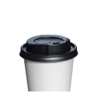 Tető 250 ml kávéspohárhoz, PP, fekete | 100 db/csomag