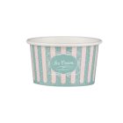 Fagyis tégely, papír és PE, 150 ml, zöld/rózsaszín | 50 db/csomag