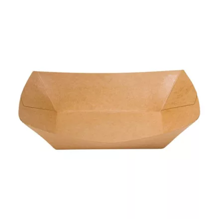 Lebomló ételkínáló csónak, kraft papír, 2370 ml, 220*139*59mm - 250 db/karton
