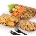 Street food csónak, kraft papír, 400 ml | 250 db/csomag