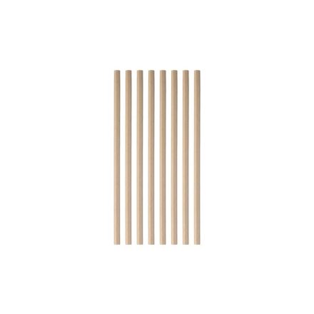 Jumbo green stripe 8mm paper straw, 7.8in