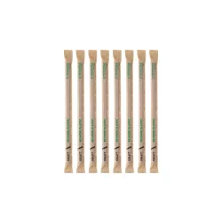 Kraft papír szívószál 8 x 210 mm - 500 db/cs