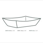 ételkínáló csónak, lebomló kraft papír, 470 ml (13*9*4 cm)