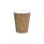 Lebomló kávés pohár, papír és PLA, 1,5 dl, barna | 50 db/csomag