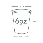 6oz white hot cup, 72-Series