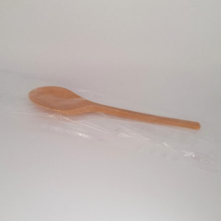 Reusable and recyclable spoon, wrapped