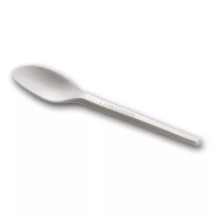 Többször használható kanál, CPLA, fehér | 50 db/csomag