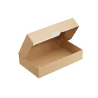 Ablakos kraft papír sütis doboz kraft belsővel 1000 ml - 12x20x4 cm | 25 db/cs