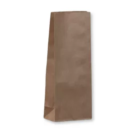   Redős, talpas papírtasak 8 x 23 + 5 cm kraft, kétrétegű | 1000 db/karton