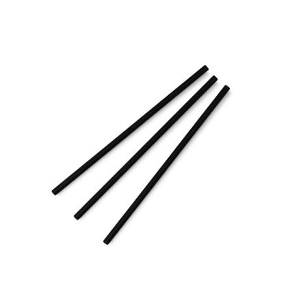 Highball black 6mm paper straw, 7.8in