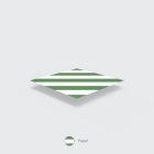 Jumbo green stripe 8mm paper straw, 7.8in