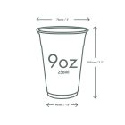 Lebomló hidegitalos pohár, PLA, keskeny, 250ml | 50 db/csomag